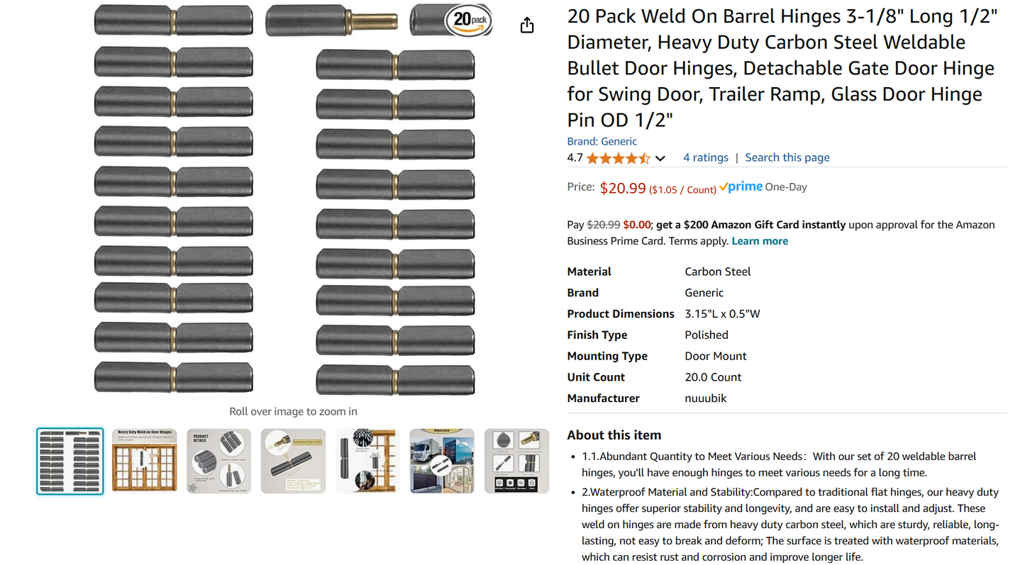 3" Amazon bullet hinge jig kit (4 pack)