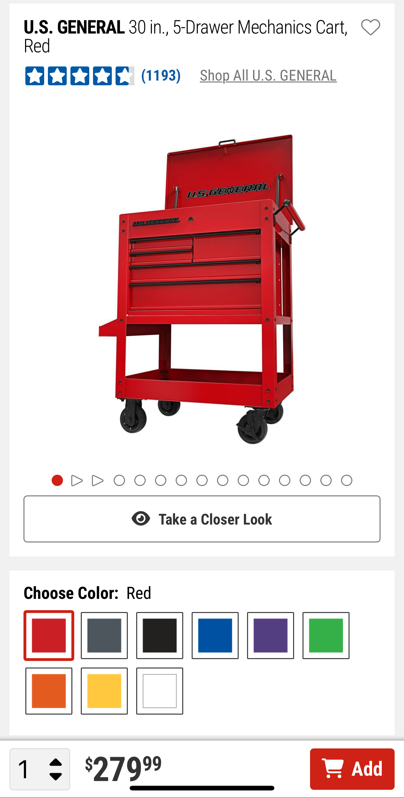 Harbor Freight Mechanics Cart Welding Cart Kit (unpainted)